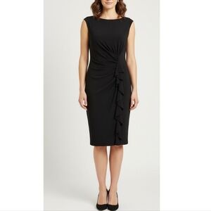Ralph Lauren sz 4 black ruffle jersey dress